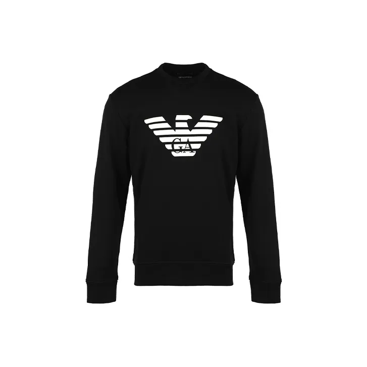 EMPORIO ARMANI Logo-print Cotton Sweatshirt-0