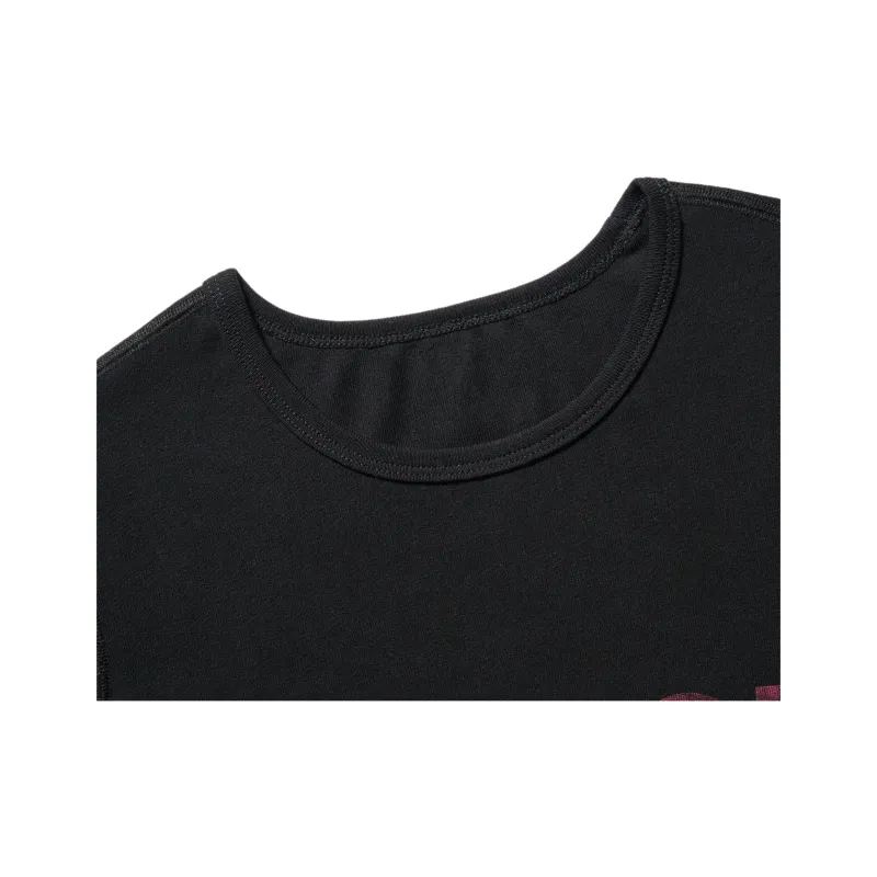 VESSEL Drop Shoulder Sleeve T Shirt Women's Black-2