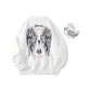 Crew Neck White Fleece-Lined
