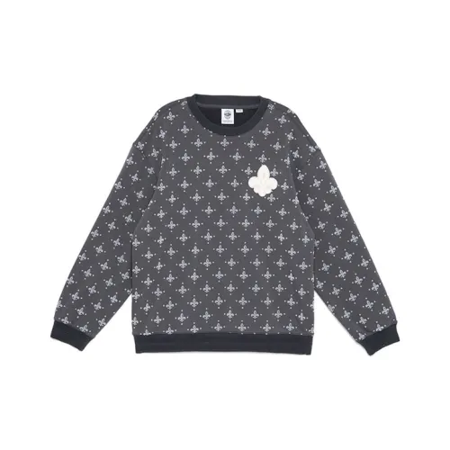 Palladium Sweatshirts Unisex Black With Yellow Iris Pattern