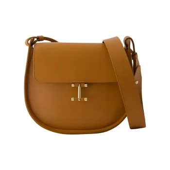 INES DE LA FRESSANGE Calfskin Shoulder Bag Women's Camel