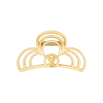 LOUIS VUITTON Metal Hair Clips Women's Gold