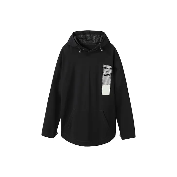 NORVINCY Deconstructed Style Solid Color Hoodie Unisex-0