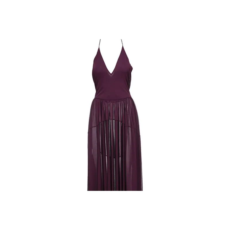 CELINE Slip Dresses Women's Burgundy-3