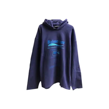 Balenciaga Sweatshirt Loose Fit Men's Blue