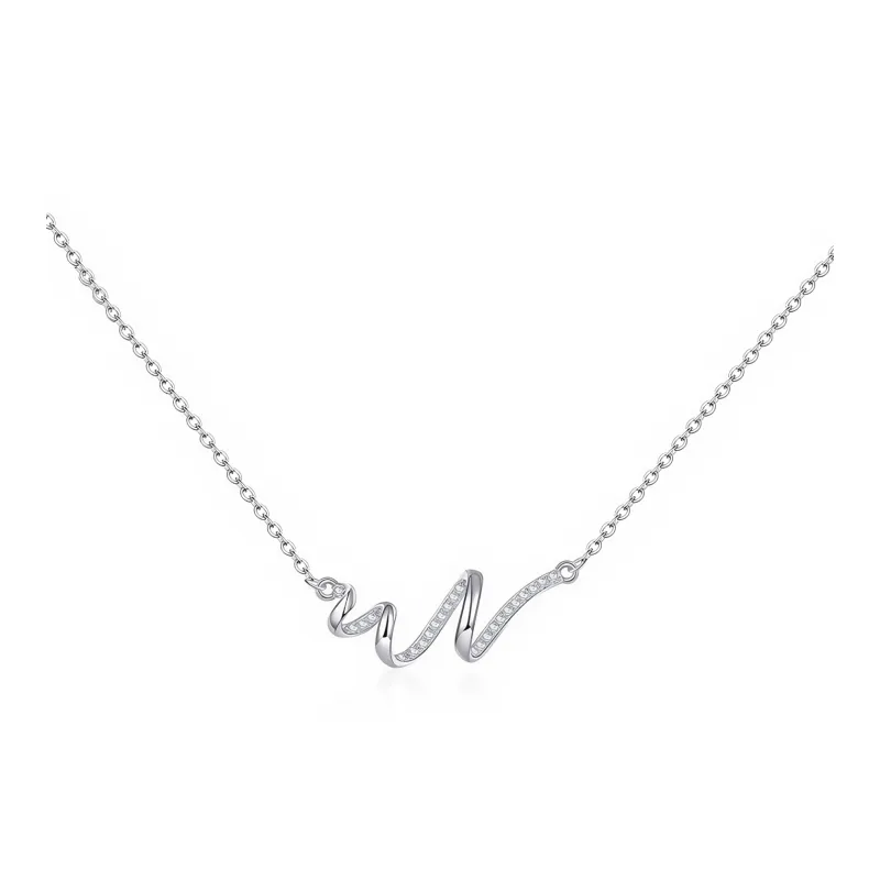 Di Su Xing 925 Sterling Silver Zircon Necklaces Women's-0