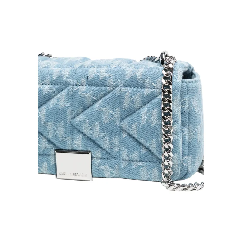 KARL LAGERFELD K/KUILT Cotton Crossbody Bag Women's Blue-2