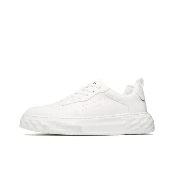 HD Anti Slip And Wear Resistant Height Increasing Low Top Skateboard Shoes Men's White