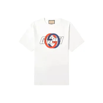 GUCCI Interlocking G Printed Cotton T shirt