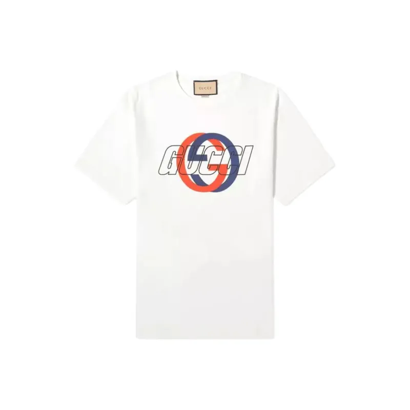GUCCI Interlocking G Printed Cotton T shirt-0