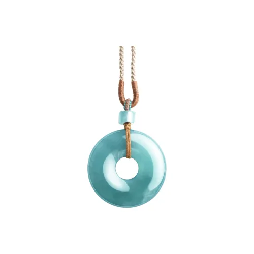 Clear Snow Ice Glutinous Jadeite Necklaces Unisex