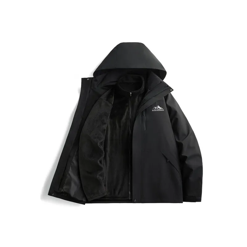 ROBINHOOD Water Resistant Windproof Breathable Wear Resistant Warm Water Repellent Windbreaker Jacket Unisex-0