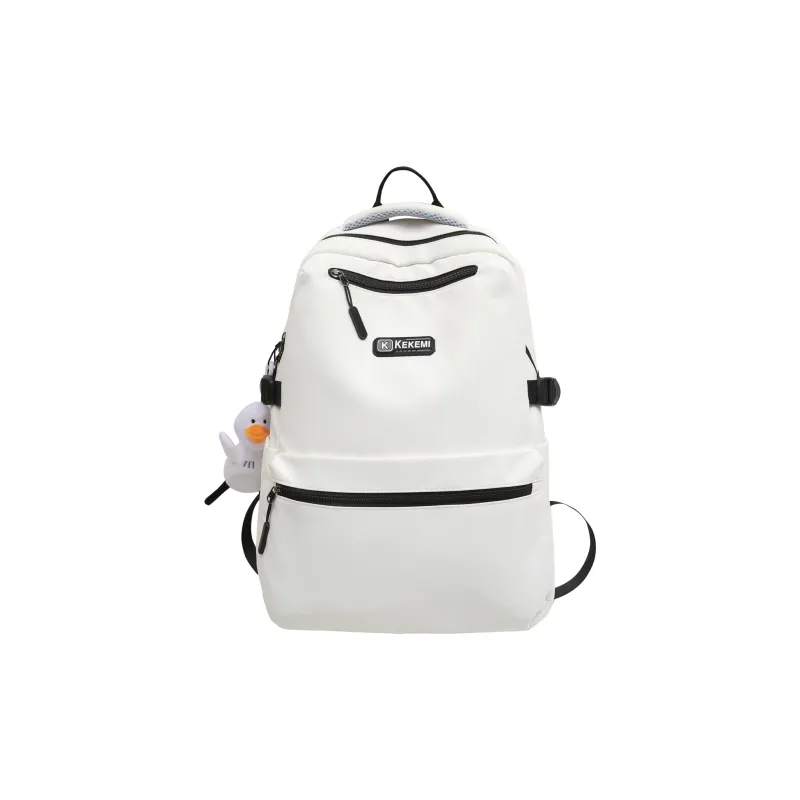 SURELAPTOP Nylon Backpack Unisex Ecru/Black-0