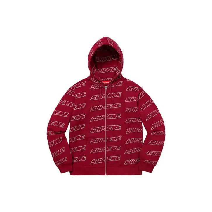 Supreme Repeat Zip Up Hooded Sweatshirt-1