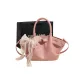 Pink+Printer Ribbons Charm+Shopping Bag