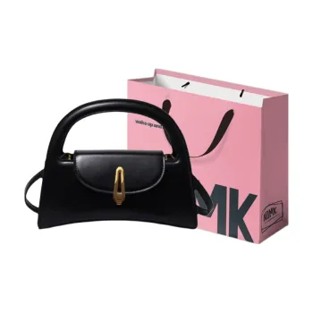 NOMK PU Shoulder Bag Crossbody Bag Handbag Women's Black