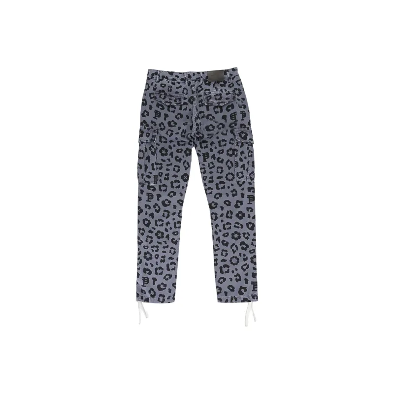 PURPLE BRAND Monogram Leopard Print Cargo Pants-1