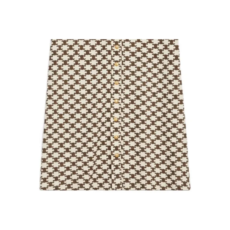 CELINE Short Sleeved Dress Women's Vanilla-4