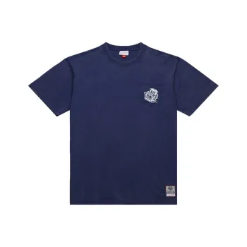 Mitchell & Ness x NCAA Vintage Logo Fade Away Premium Pocket T Shirt Men's Marine Blue