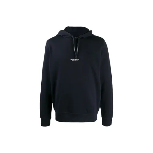 ARMANI EXCHANGE Logo Printed Drawstring Hoodie