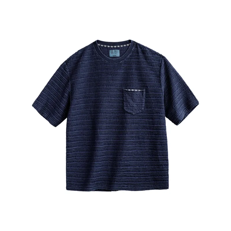 MADEN T Shirts Men Denim Blue-0
