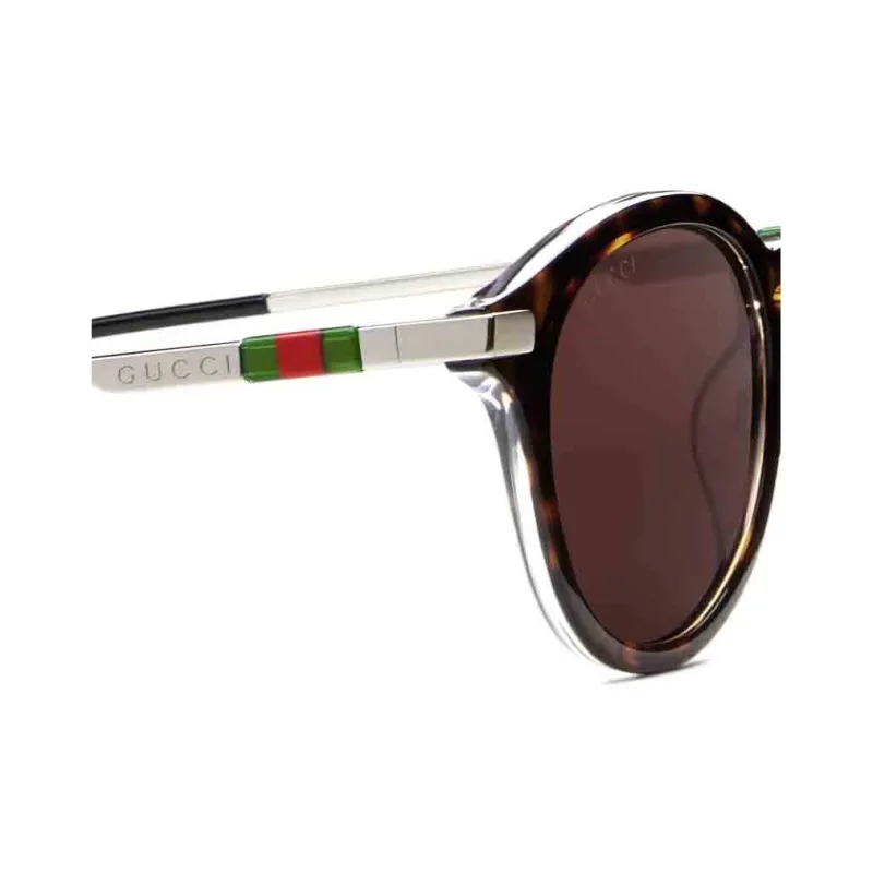 GUCCI Acetate Round Sunglasses Men's Tortoiseshell-2