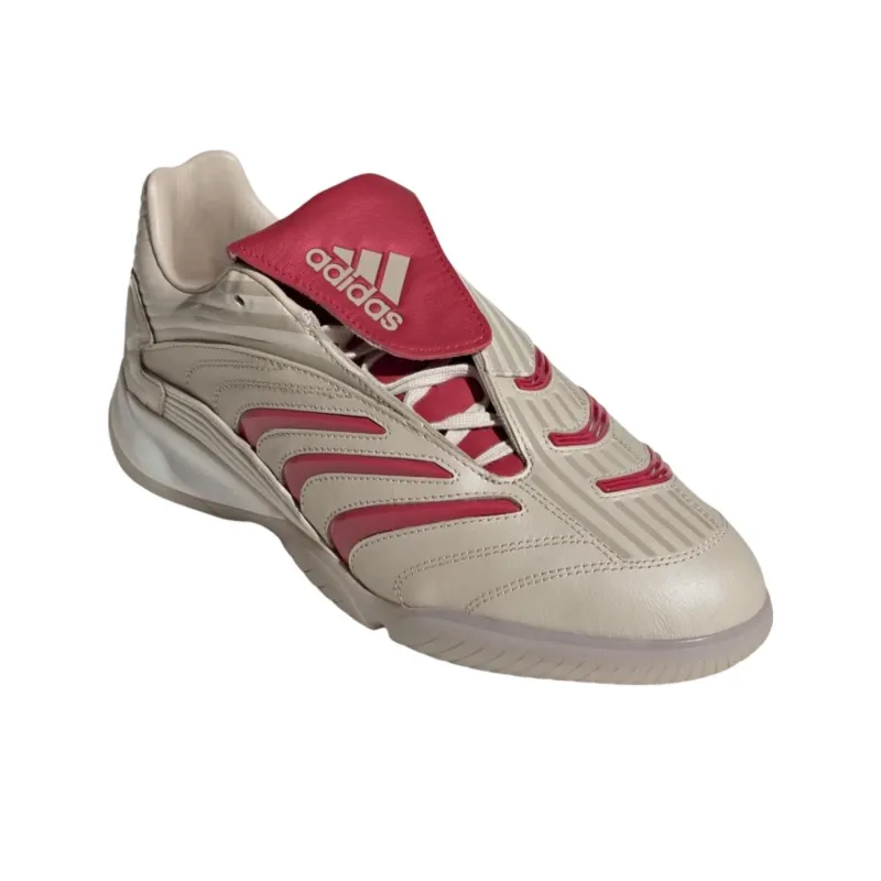 Adidas Anti-Slip Wear-Resistant Soccer Shoes Unisex Beige Red-2
