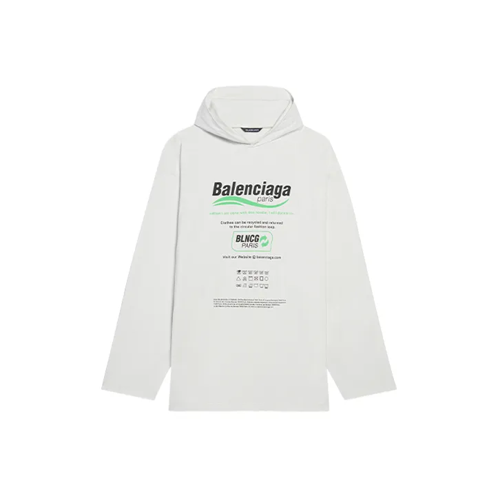 Balenciaga Sweatshirt Loose Fit Style Men's White-0