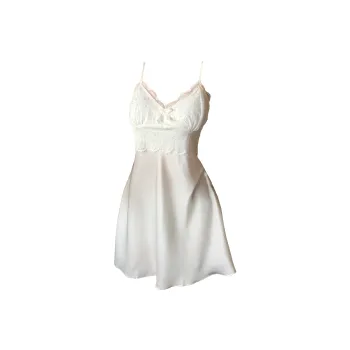 Qiao Ni Tong Nightgown Women's White Moonlight