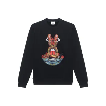 Burberry Cotton Sports Sweatshirt Men's Black