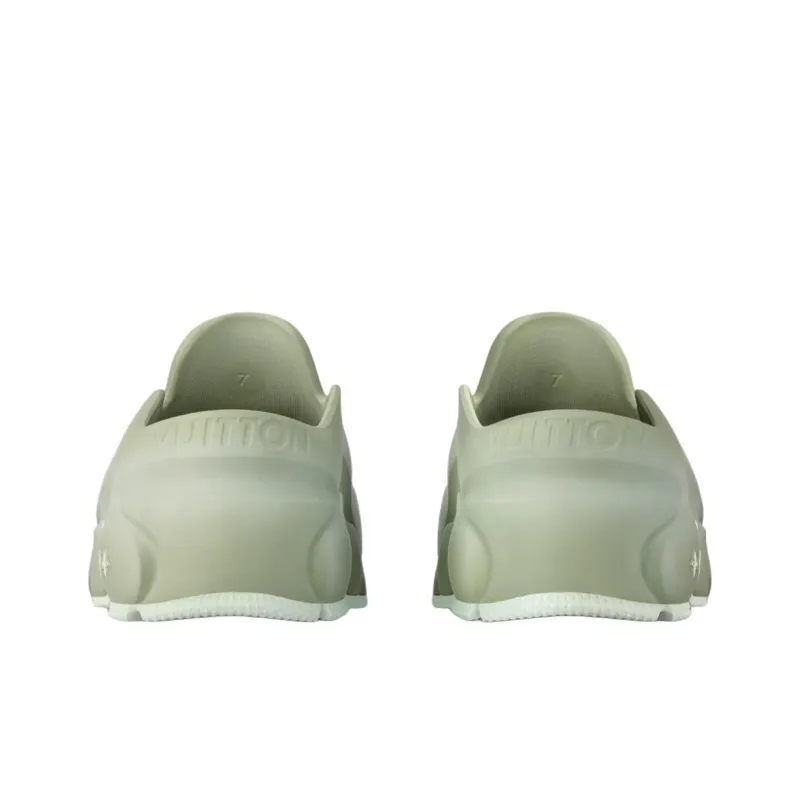 LOUIS VUITTON Shark Clogs Men's Green-4