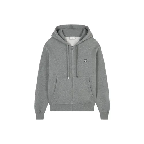 Maison Kitsune Bold Fox Head Patch Comfort Zipped Hoodie