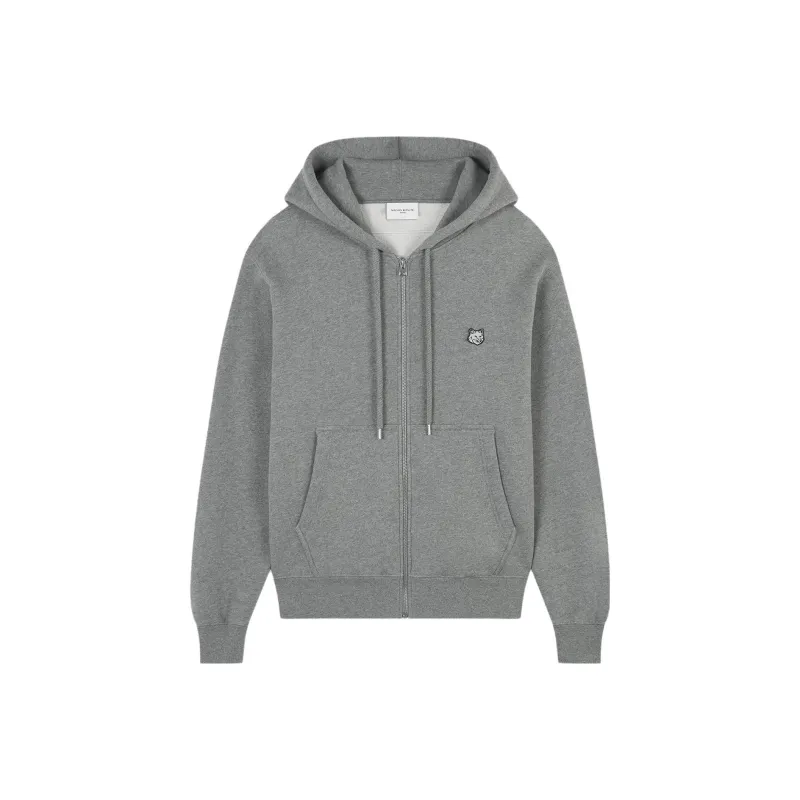 Maison Kitsune Bold Fox Head Patch Comfort Zipped Hoodie-0