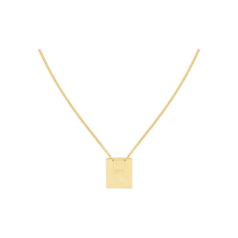 CELINE Alphabet X Necklace In Brass With Gold Finish-1