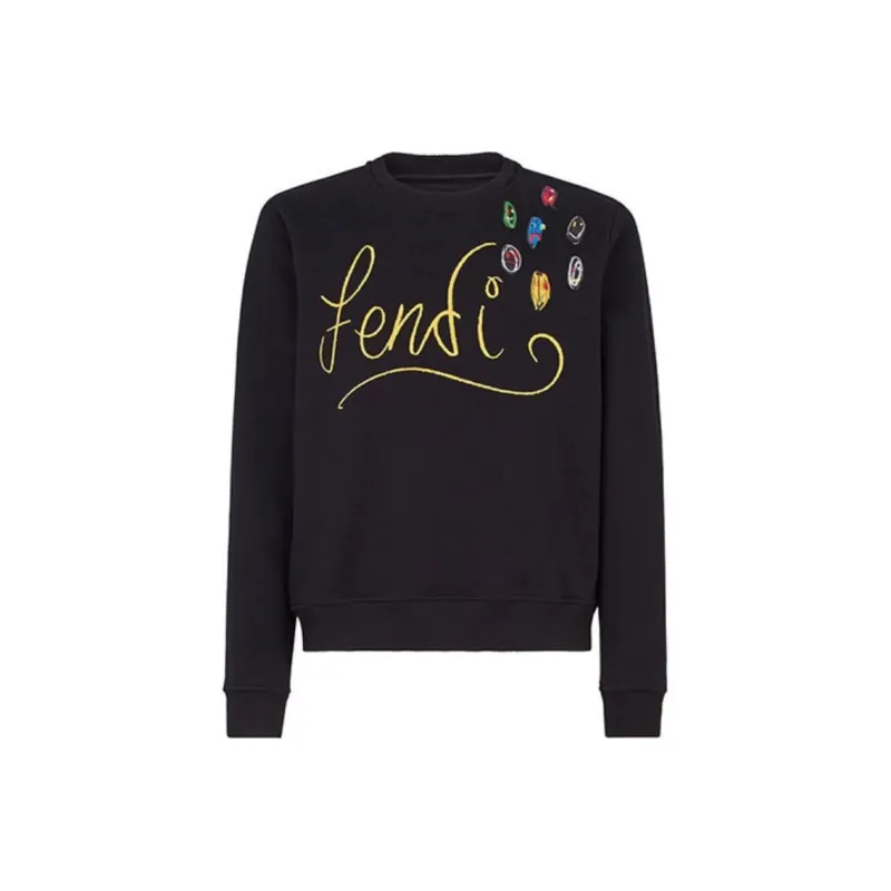 FENDI Sweatshirts Men Black-0