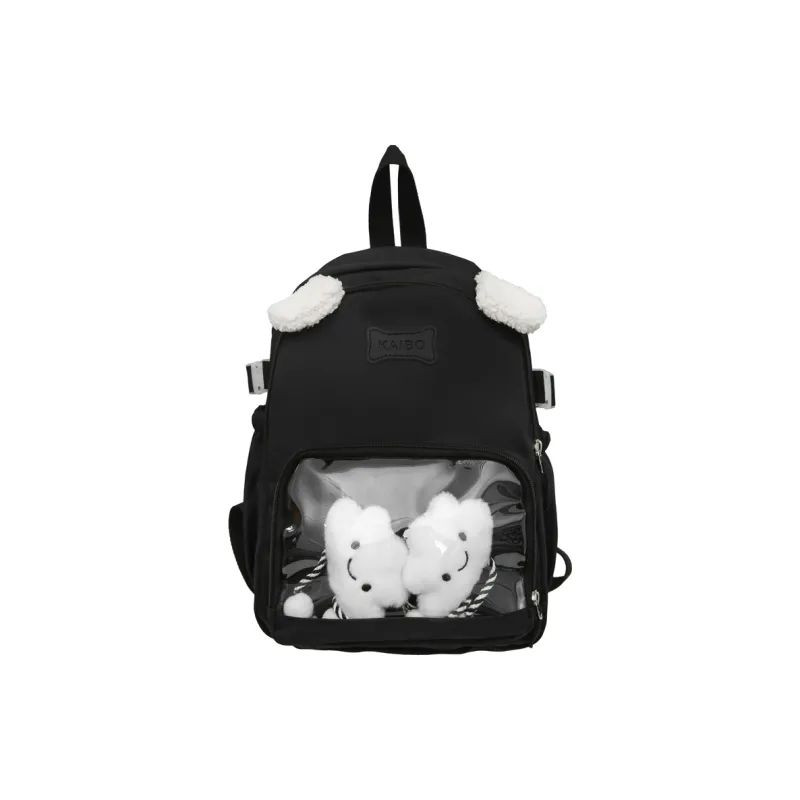 BUBM Nylon Backpack Regular Women's White/Black/Yellow/Blue-6