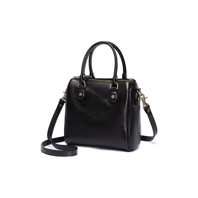 KAISER Top Grain Cow Leather Shoulder Bag Crossbody Bag Handbag Regular Women's Black-0