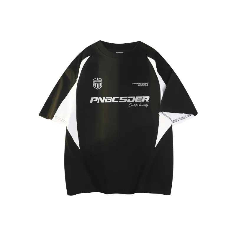 WARNING LIGHT T-Shirt Unisex Black & White-0