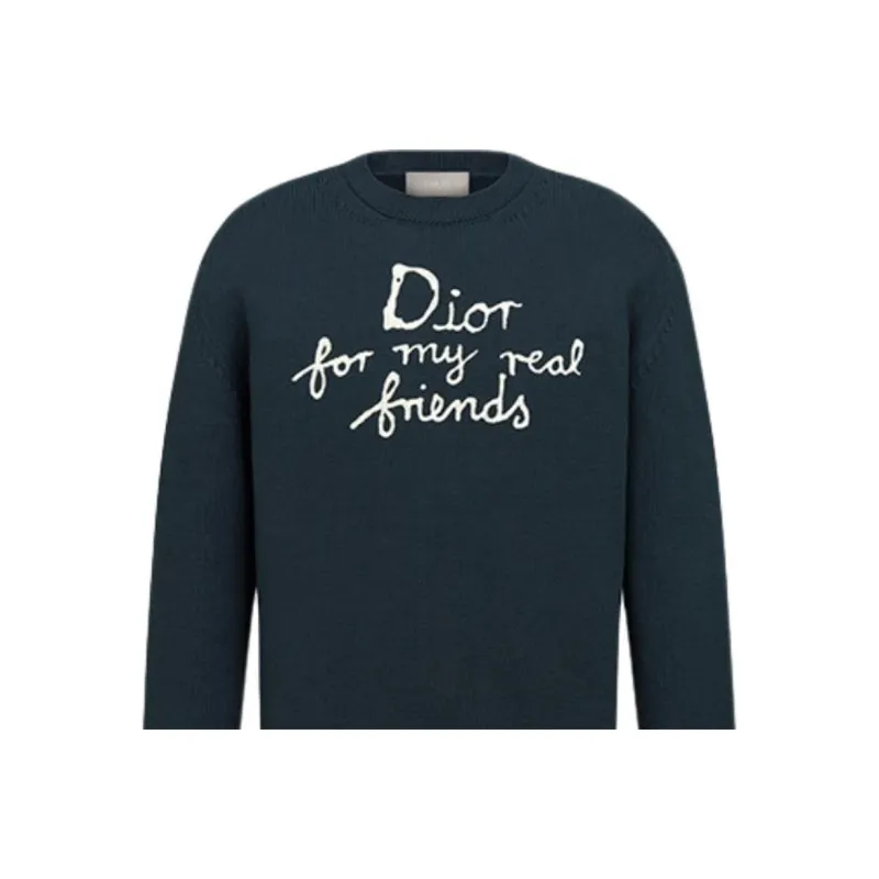DIOR Logo Intarsia Crewneck Knit Sweater-3