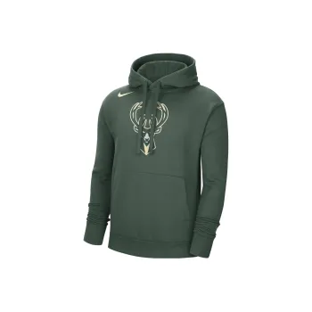 Nike Nba Milwaukee Bucks Fleece Pullover Loose Fit Hoodie