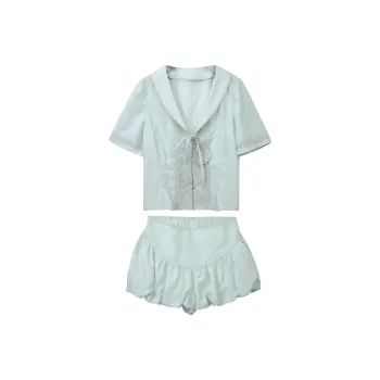 Lace Chili Pajama Set Women's Morning Mist Blue
