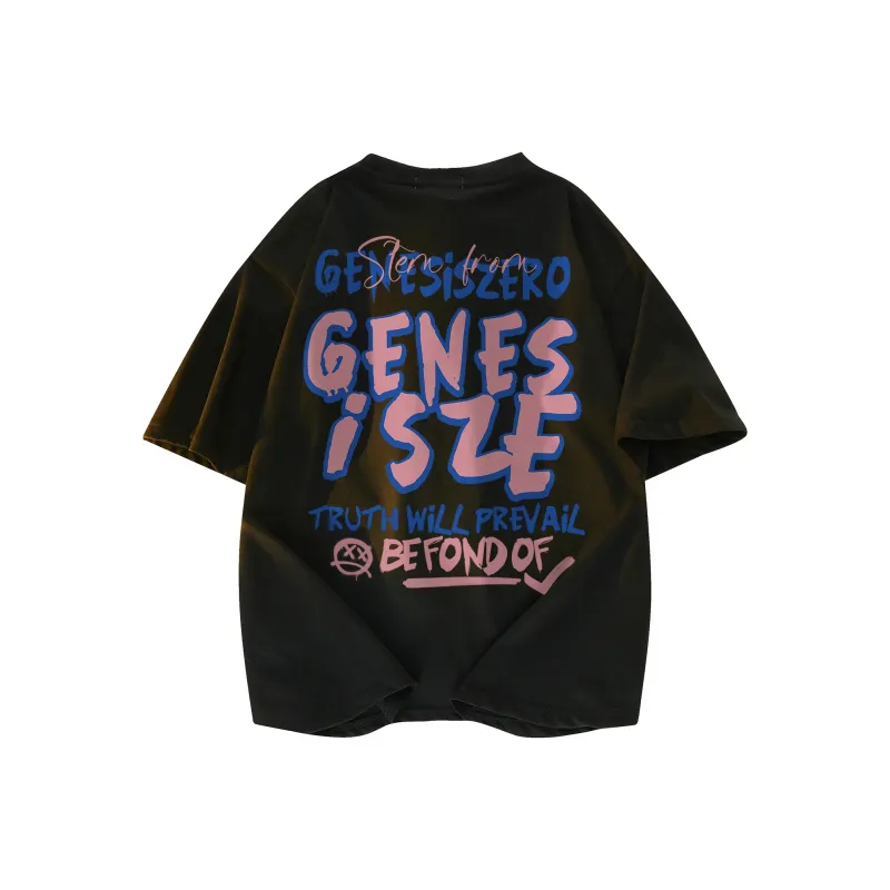 Genesiszero T-Shirt Unisex Black White-2