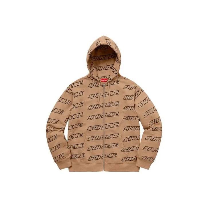 Supreme Repeat Zip Up Hooded Sweatshirt-3