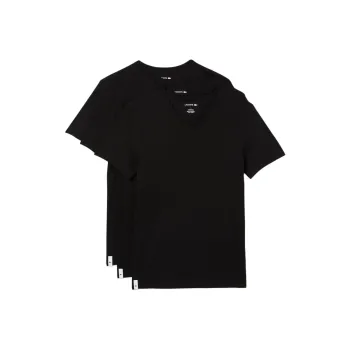 LACOSTE T Shirt Men's 3 Pack Black