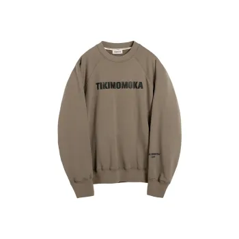 COKEIN x Tikimomoka Autumn And Winter Season Crew Neck Loose Fit Long Sleeved Sweatshirt Unisex Earth Tones