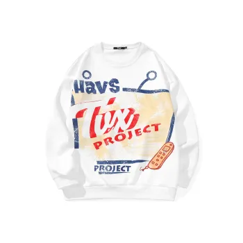 TVX Crew Neck Loose Fit Regular Sweatshirt Unisex White