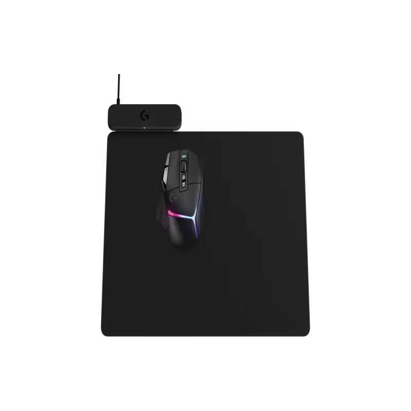 Logitech USB Port With Wireless Charging Fabric Surface Gaming Mouse Pad-4