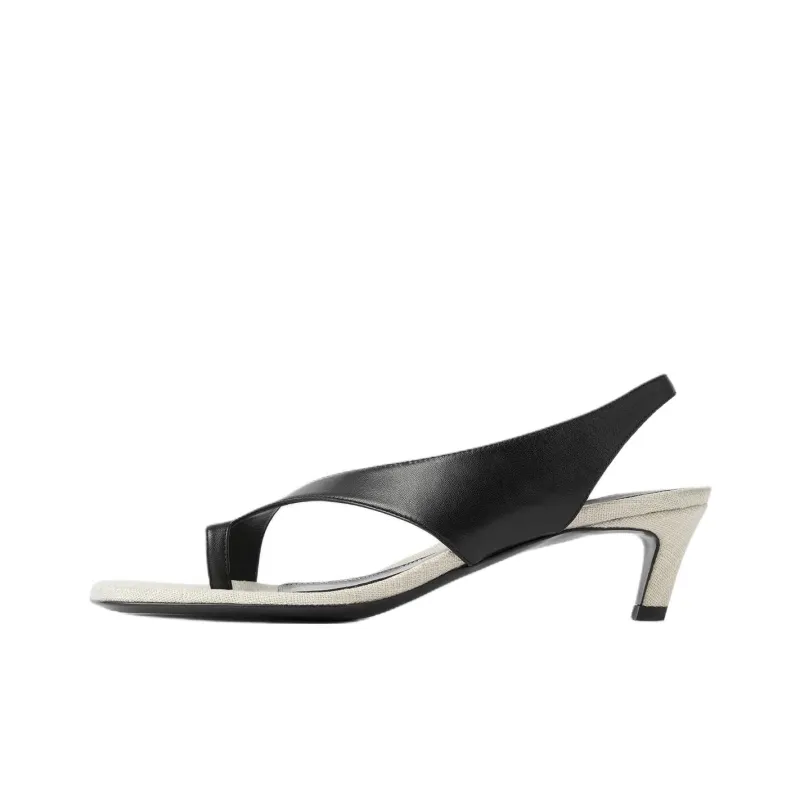 TOTEME One Strap Sandals 4cm Women's Black-0