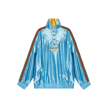 GUCCI Shiny Jersey Sweatshirt With Web