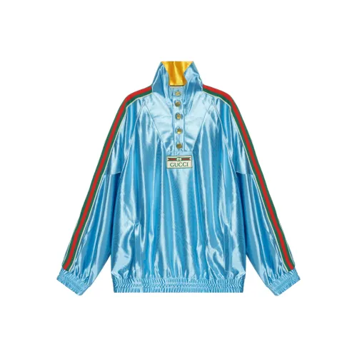 GUCCI Shiny Jersey Sweatshirt With Web